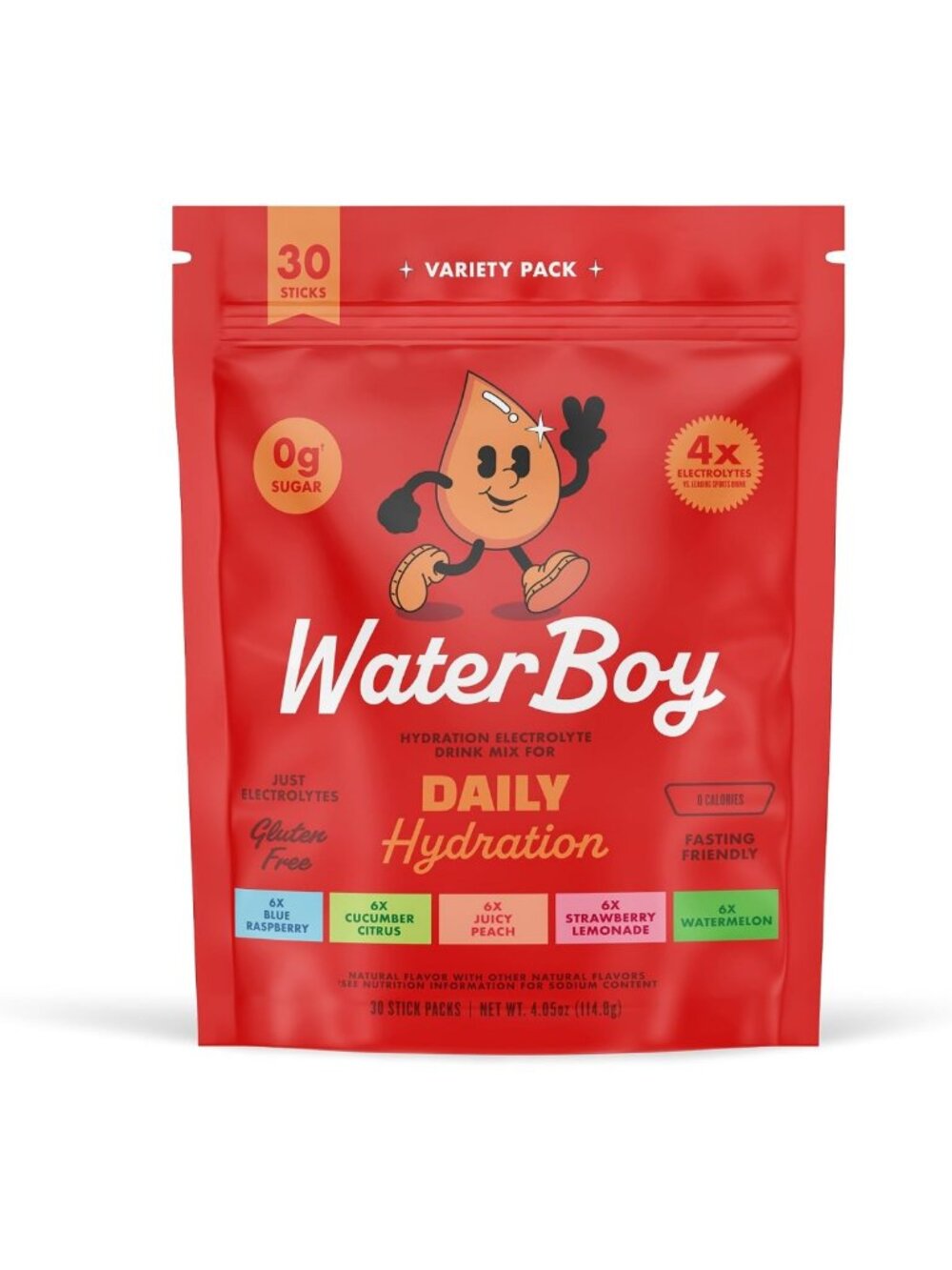 Sugar-Free Electrolyte Variety Pack - Daily Hydration, 30 Count, Boost Energy